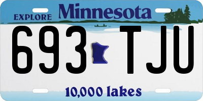 MN license plate 693TJU