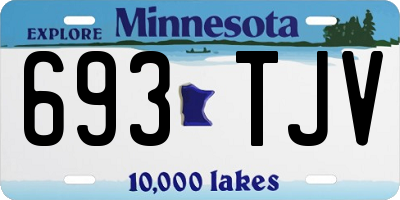 MN license plate 693TJV