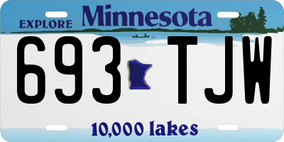 MN license plate 693TJW