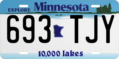 MN license plate 693TJY