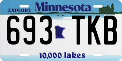 MN license plate 693TKB