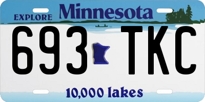MN license plate 693TKC