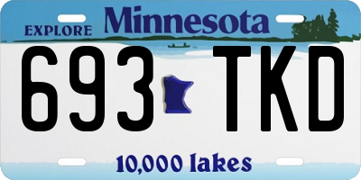 MN license plate 693TKD