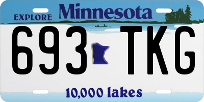 MN license plate 693TKG