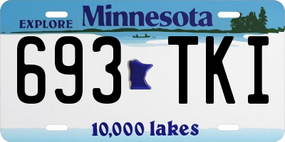 MN license plate 693TKI