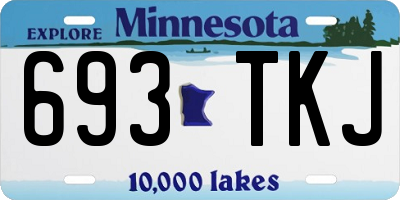 MN license plate 693TKJ