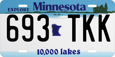 MN license plate 693TKK