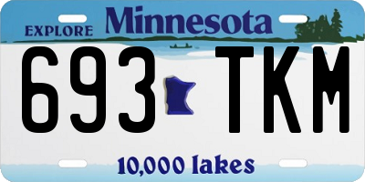 MN license plate 693TKM
