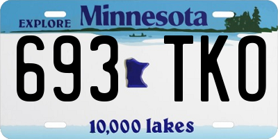 MN license plate 693TKO