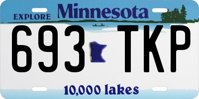 MN license plate 693TKP