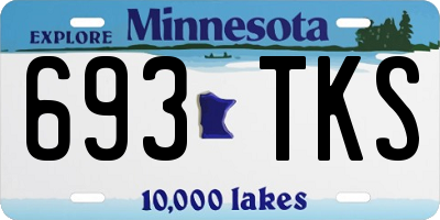 MN license plate 693TKS