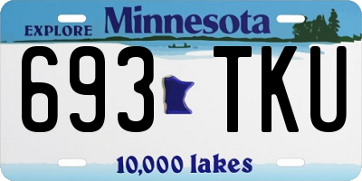 MN license plate 693TKU