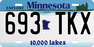 MN license plate 693TKX