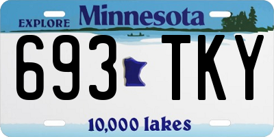 MN license plate 693TKY