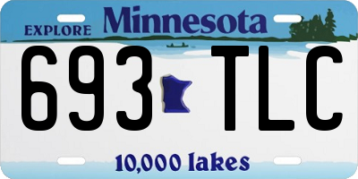 MN license plate 693TLC