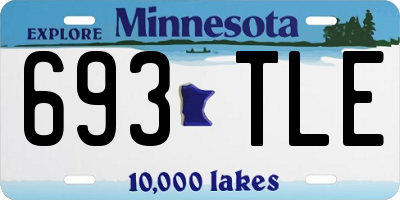 MN license plate 693TLE