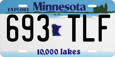 MN license plate 693TLF