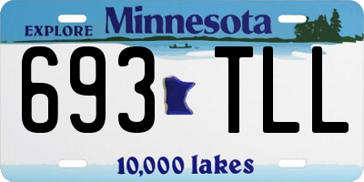 MN license plate 693TLL