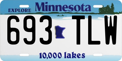 MN license plate 693TLW