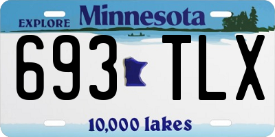 MN license plate 693TLX
