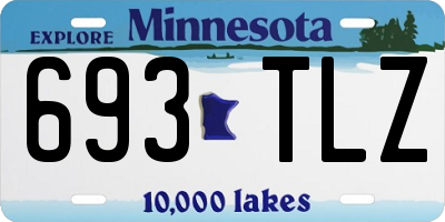 MN license plate 693TLZ