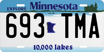 MN license plate 693TMA