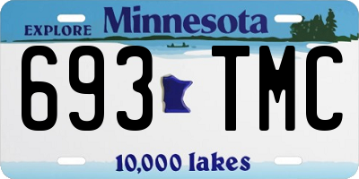 MN license plate 693TMC