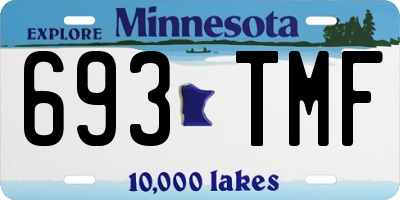 MN license plate 693TMF