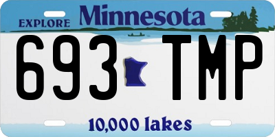 MN license plate 693TMP