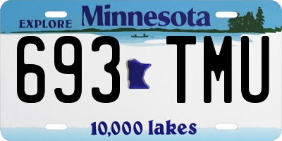 MN license plate 693TMU