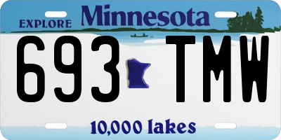 MN license plate 693TMW