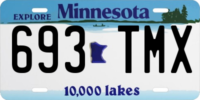 MN license plate 693TMX