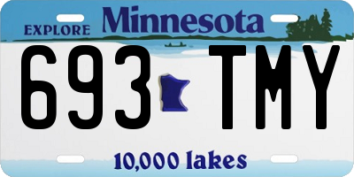 MN license plate 693TMY