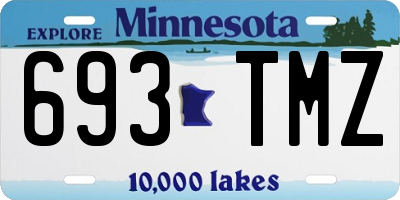 MN license plate 693TMZ
