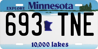 MN license plate 693TNE