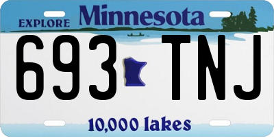 MN license plate 693TNJ