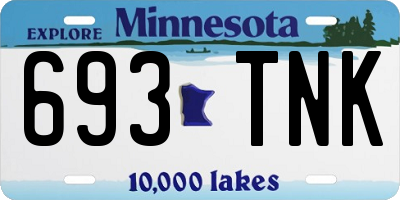 MN license plate 693TNK