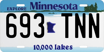 MN license plate 693TNN
