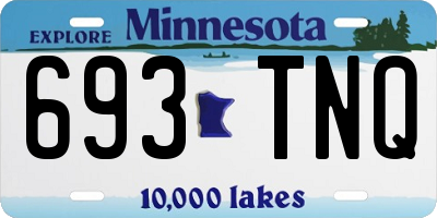 MN license plate 693TNQ