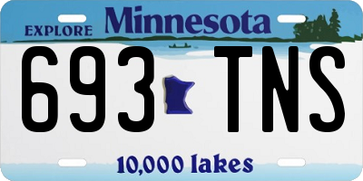 MN license plate 693TNS