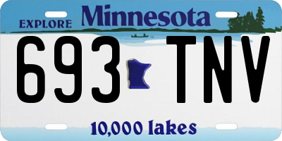 MN license plate 693TNV
