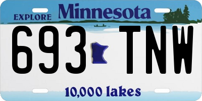 MN license plate 693TNW
