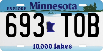 MN license plate 693TOB