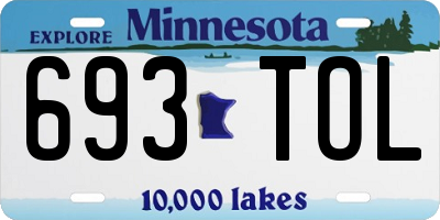 MN license plate 693TOL