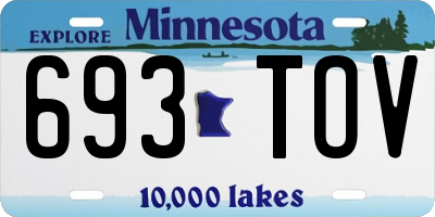 MN license plate 693TOV