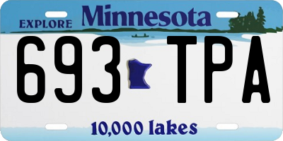 MN license plate 693TPA