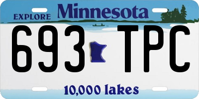 MN license plate 693TPC