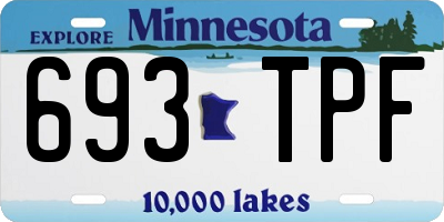 MN license plate 693TPF