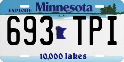 MN license plate 693TPI