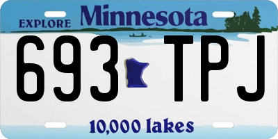 MN license plate 693TPJ